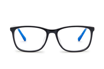 Fototapeta premium Classic, black-rimmed eyeglasses mock up isolated on white background