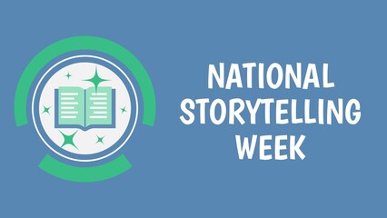 National Storytelling Week web banner design illustration 