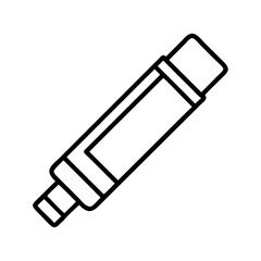 glue stick icon, glue stick line art - simple line art of glue stick, perfect for glue stick logos and icons and themed design 