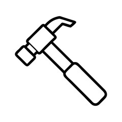 hammer icon, hammer line art - simple line art of hammer, perfect for hammer logos and icons and themed design 