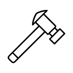 hammer icon, hammer line art - simple line art of hammer, perfect for hammer logos and icons and themed design 