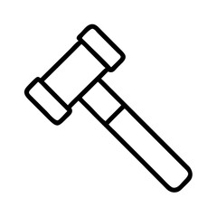 hammer icon, hammer line art - simple line art of hammer, perfect for hammer logos and icons and themed design 