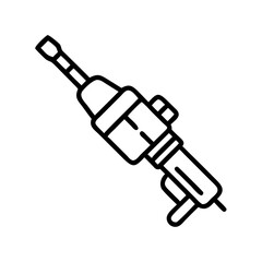 hand drill icon, hand drill line art - simple line art of hand drill, perfect for hand drill logos and icons and themed design 