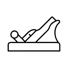 hand plane tool icon, hand plane tool line art - simple line art of hand plane tool, perfect for hand plane tool logos and icons and themed design 