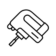 jigsaw tool icon, jigsaw tool line art - simple line art of jigsaw tool, perfect for jigsaw tool logos and icons and themed design 