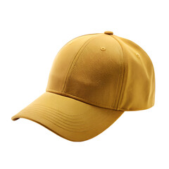 Fototapeta premium Mustard color cap isolated on transparent background