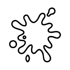 paint splatter icon, paint splatter line art - simple line art of paint splatter, perfect for paint splatter logos and icons and themed design 