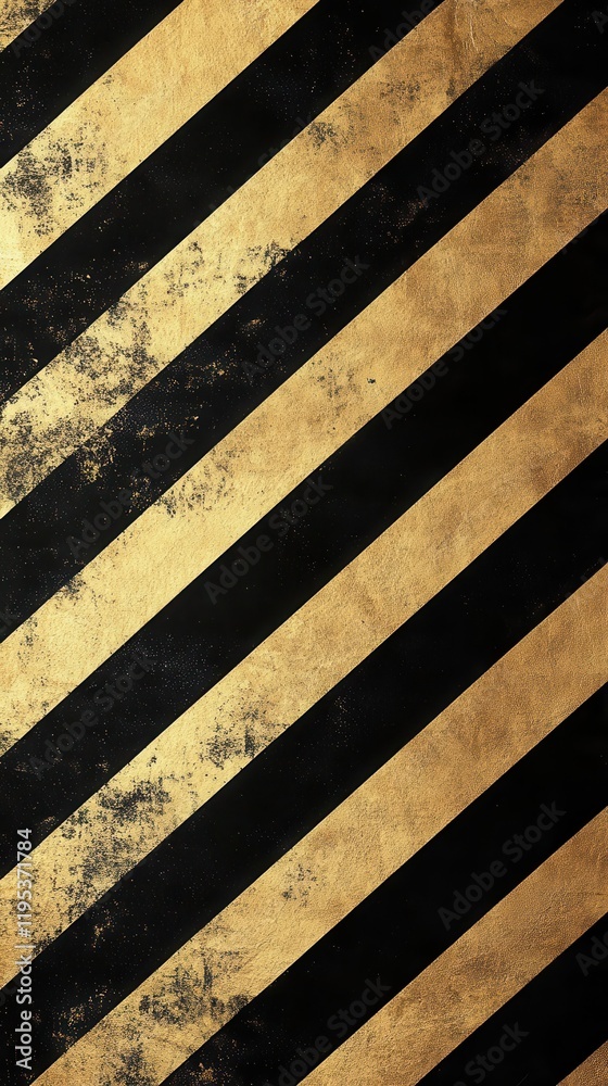 Poster bold diagonal black and gold pattern creates striking visual interest for modern design applications