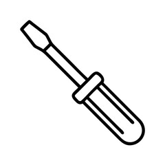 screwdriver icon, screwdriver line art - simple line art of screwdriver, perfect for screwdriver logos and icons and themed design 