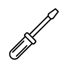 screwdriver icon, screwdriver line art - simple line art of screwdriver, perfect for screwdriver logos and icons and themed design 