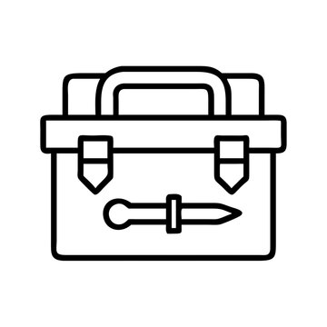 recommend clip art: toolbox icon, toolbox line art - simple line art of toolbox, perfect for toolbox logos and icons and themed design 