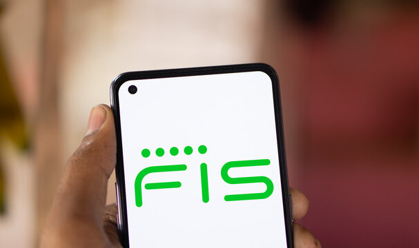 Dhaka, Bangladesh- 15 Dec 2024: fis logo is displayed on smartphone. Fidelity National Information Services Inc is an American multinational company.