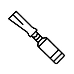 wood chisel icon, wood chisel line art - simple line art of wood chisel, perfect for wood chisel logos and icons and themed design 