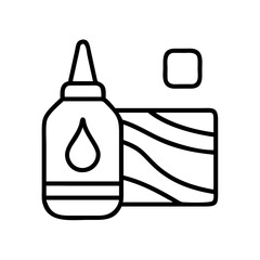wood glue icon, wood glue line art - simple line art of wood glue, perfect for wood glue logos and icons and themed design 