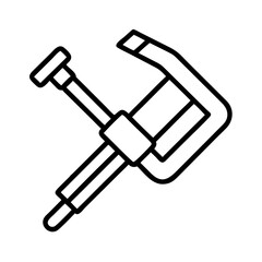 woodworking clamps icon, woodworking clamps line art - simple line art of woodworking clamps, perfect for woodworking clamps logos and icons and themed design 