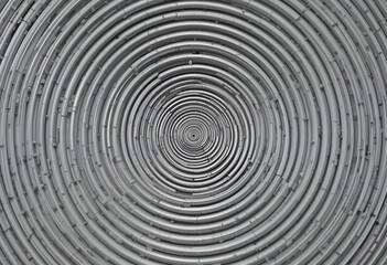 Fototapeta premium Concentric circles pattern in a monochromatic design
