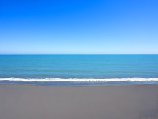 Beach Photo: Gray Sand, Blue Ocean, Clear Sky
