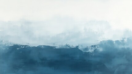 Fototapeta premium Minimalist art featuring a smooth transition from pastel gray to deep blue hues in a tranquil abstract composition