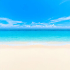 Fototapeta premium Beach Background Image: Azure Ocean, White Sand