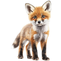 Obraz premium Red Fox Clipart Vector Illustration, Wildlife Art Design