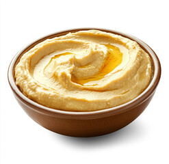 Fototapeta premium Rich hummus with a drizzle of olive oil