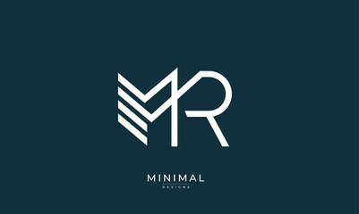 Alphabet letter icon logo MR