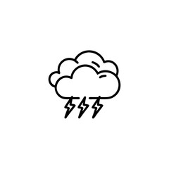 storm clouds icon on transparent background
