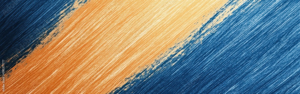 Leinwandbilder horizontal lines created with abstract pencil strokes in vibrant blue and orange hues add depth and 