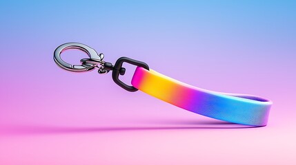 Vibrant Pixel Art Lanyard with Gradient Colors