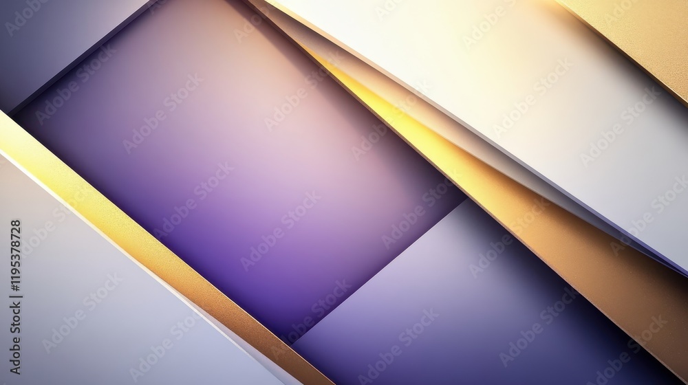 Poster Abstract geometric background showcasing layered shapes in soft colors and gradients for modern design aesthetics