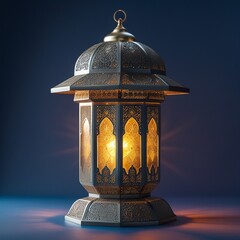 Ramadan Kareem greeting photo of beautiful Arabic lantern generative Ai 