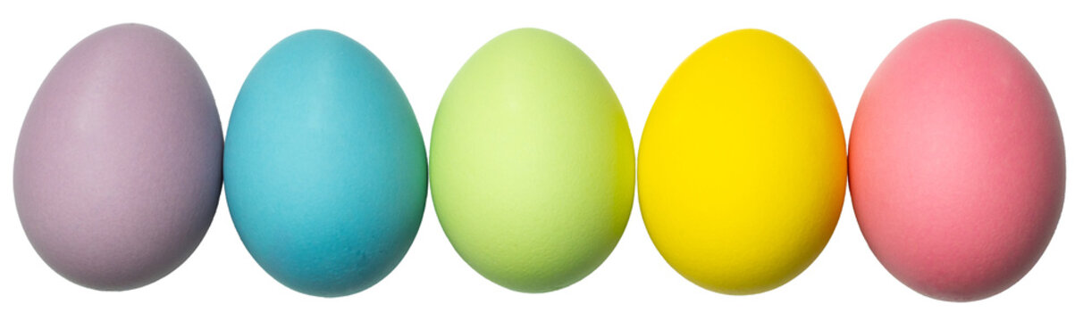 Easter eggs on transparent background