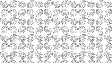 black and white illustration of a leaf with detailed vein patterns. perfect for nature-themed designs, educational materials, artistic projects, or for use in coloring pages foscused on botanical