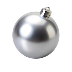 Sliver ball isolated on transparent background