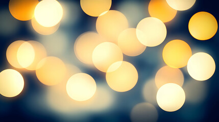Abstract Gold and Blue Bokeh Background