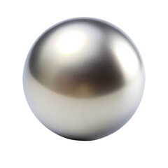 Sliver ball isolated on transparent background