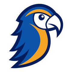 blue bird with a sign