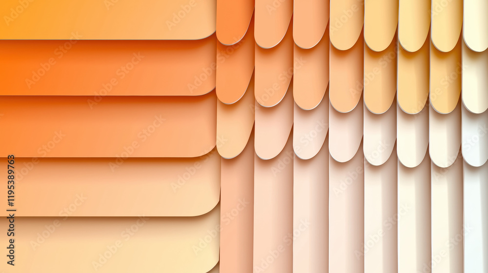 Aufkleber Soft gradient layers in warm orange and cream tones create soothing visual