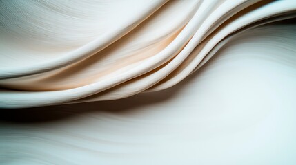 Obraz premium Elegant Draped Fabric Smooth Cream Texture Abstract Background Minimalist Design