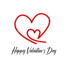 Happy Valentine's day love vector background design.