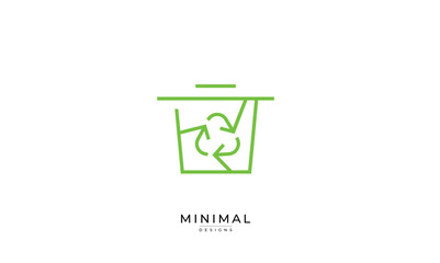 Minimalist recycle logo / eco logo