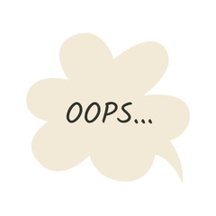 OOPS in speech bubble