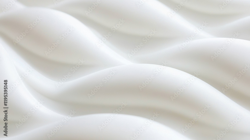 Poster smooth white waves create serene and calming texture, ideal for backgrounds