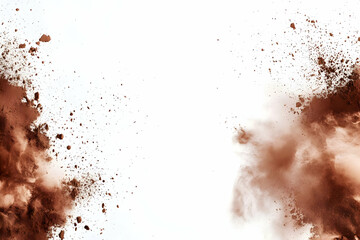 Brown Powder Explosion Abstract Background