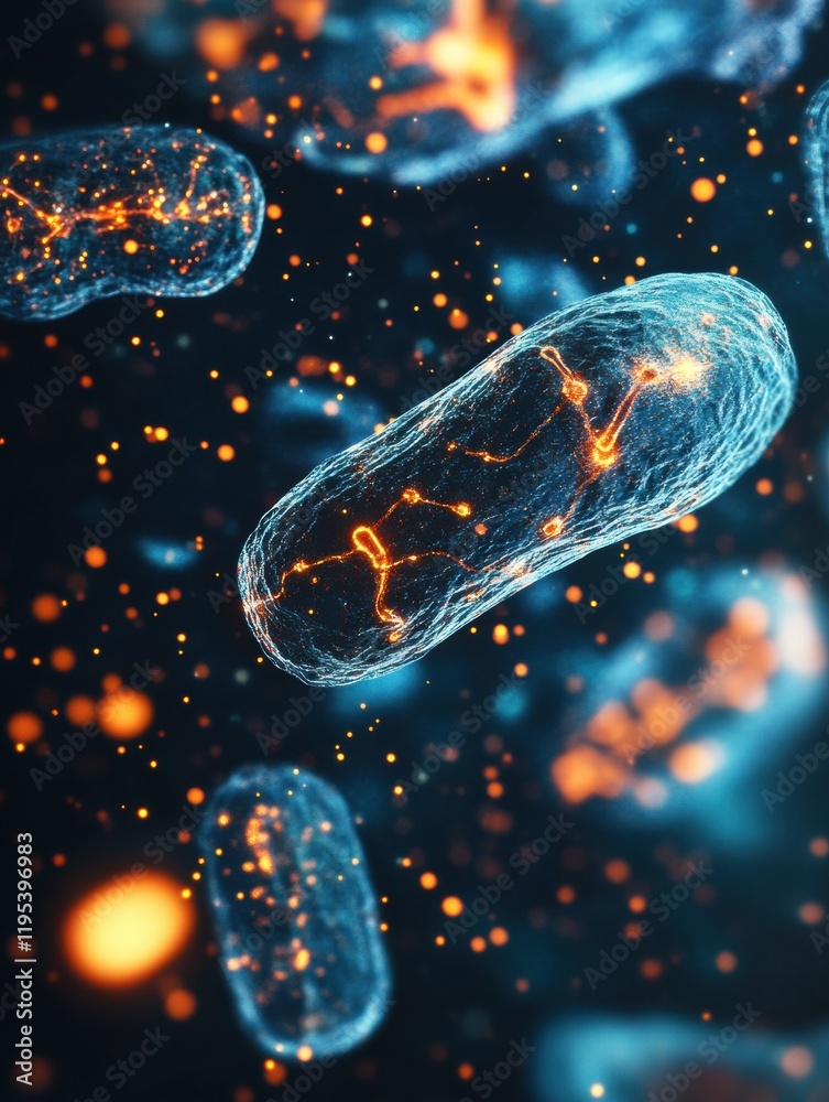 Aufkleber Antibodies engaging pathogens in a detailed microscopic visualization of immune response dynamics. Generative AI