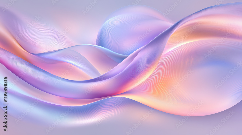 Leinwandbilder soft waves of pastel colors create serene and calming abstract background