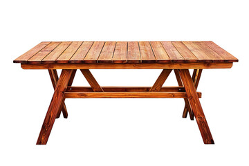 Rustic Wooden Table for Outdoor Dining and Gatherings in Natural Finish