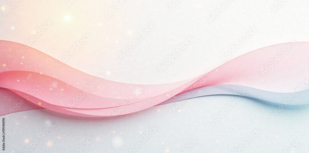 Wall mural abstract wave design with soft colors and sparkles for modern backgrounds.