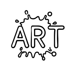 create art text with paint splashes icon