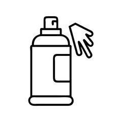 graffiti spray can icon, graffiti spray can line art - simple line art of graffiti spray can, perfect for graffiti spray can logos and icons and themed design 